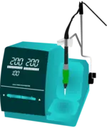 illustration of soldering station for mobile repairing